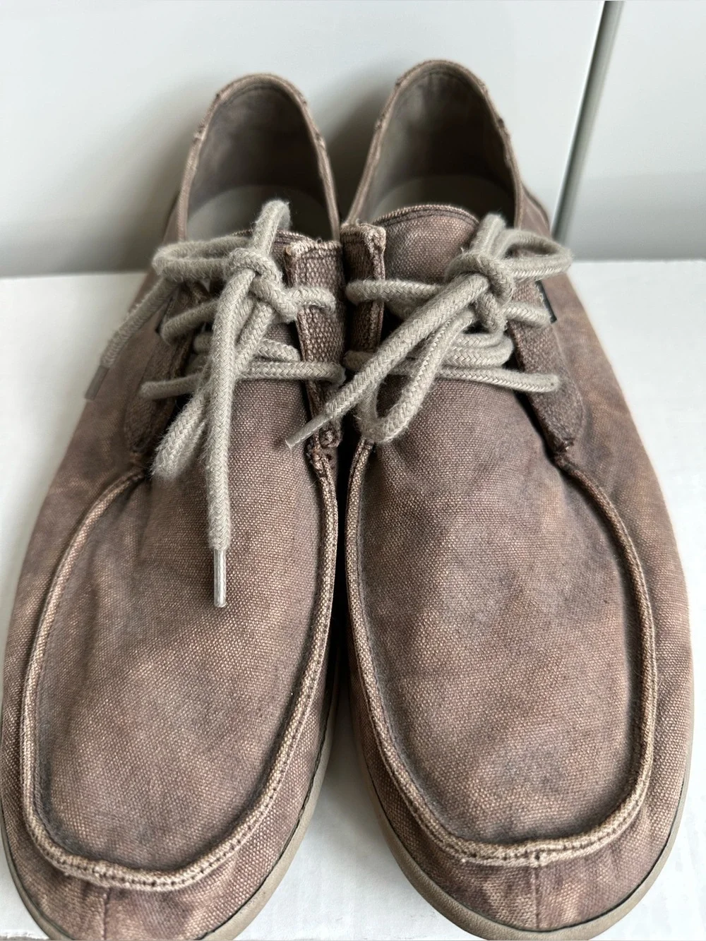 Sanuk Nu-Nami men's canvas shoes brown Size 12